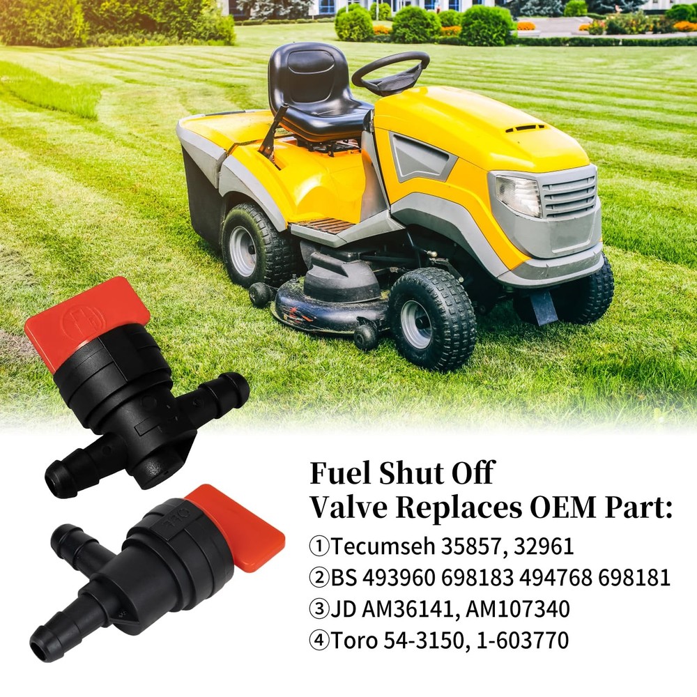 1/4" Inline Fuel Shut Off Valve and 90 Degree Cut 2 Angle + 2 Straight