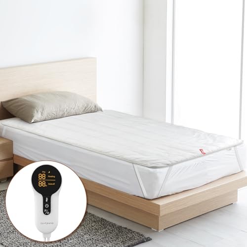 Heated Mattress Pad Twin Size, Foot Temp Diff Design & Preheat Function &
