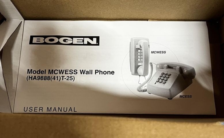 BOGEN MCWESS WALL MOUNTED DTMF TELEPHONE (MCWESS)