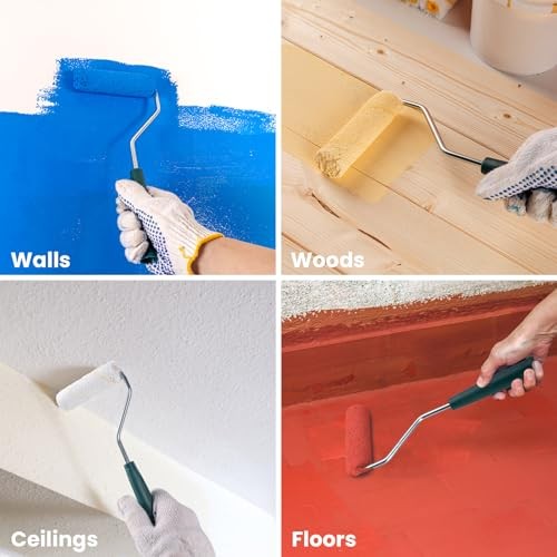 Paint Roller Kit, 17 Pack, 4 Inch Paint Roller, Small Paint Roller, Mini