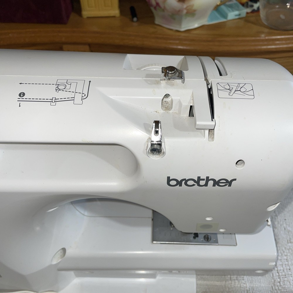 Brother White Computerized Project Runway CE8080PRW Sewing Machine LCD Display