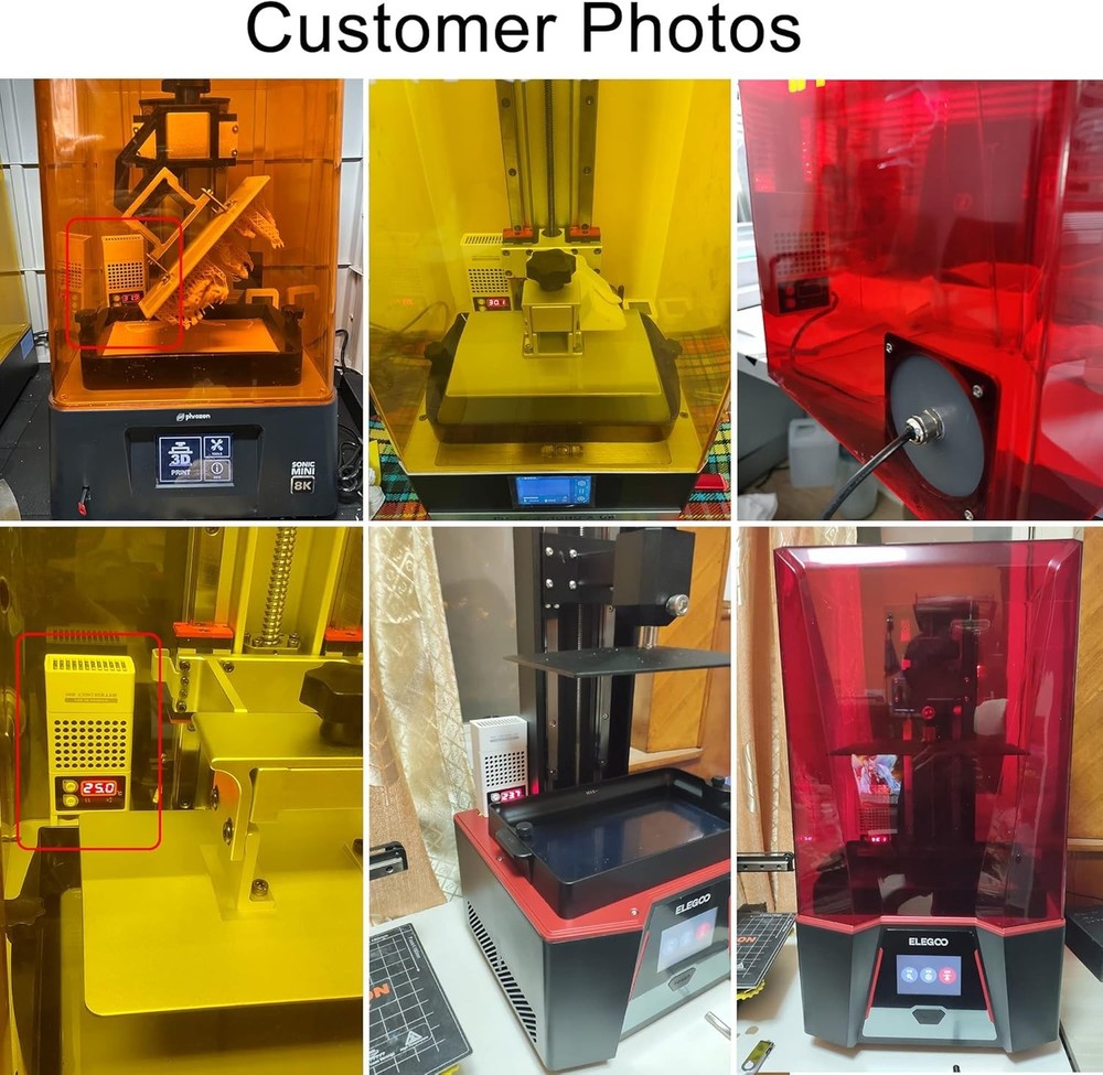 Mini Resin 3D Printer Heater Compact Temperature Controller for Cold Weather Use