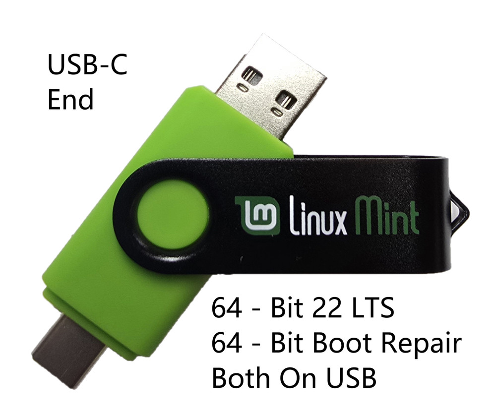 Linux Mint 22 LTS 64 Bit Bootable 8GB USB Flash Drive And Install Guide