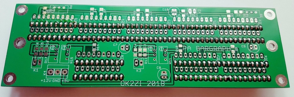 80 (50+20+10) LED Bargraph indicator for power amplifiers PCB only