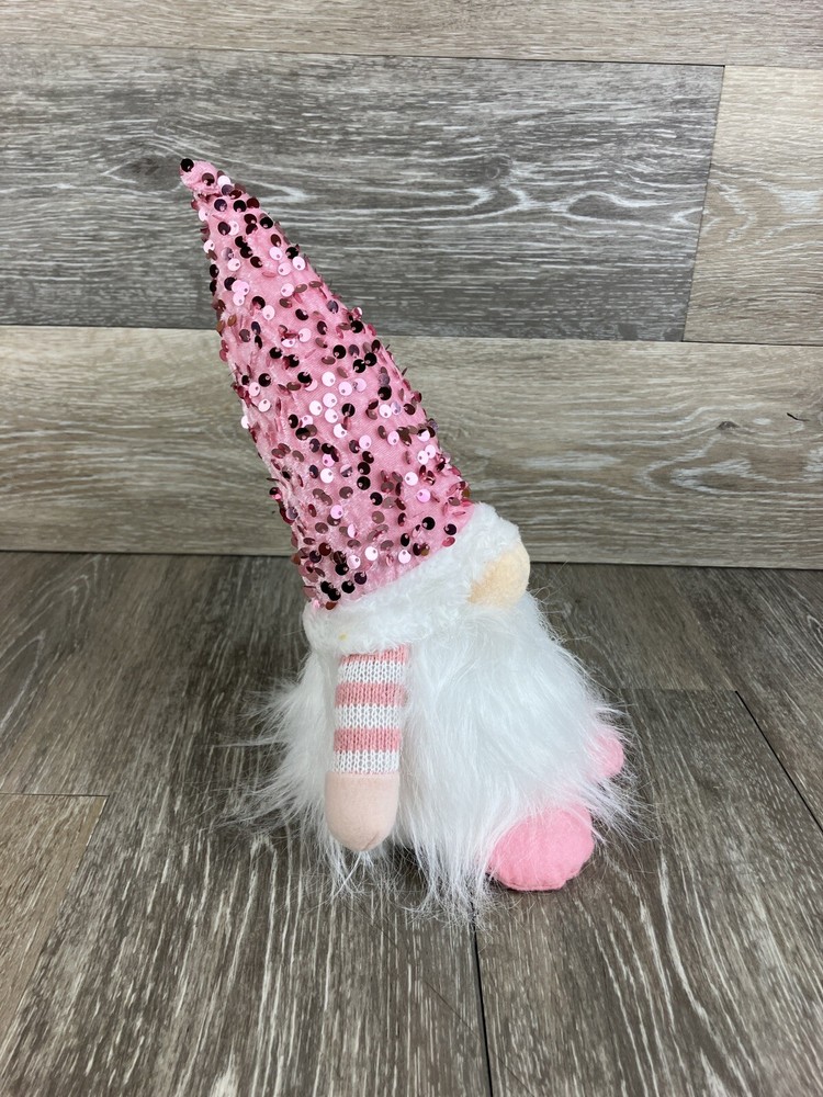 Gnome Pink Sequin Lighted Figure Night Light Lamp