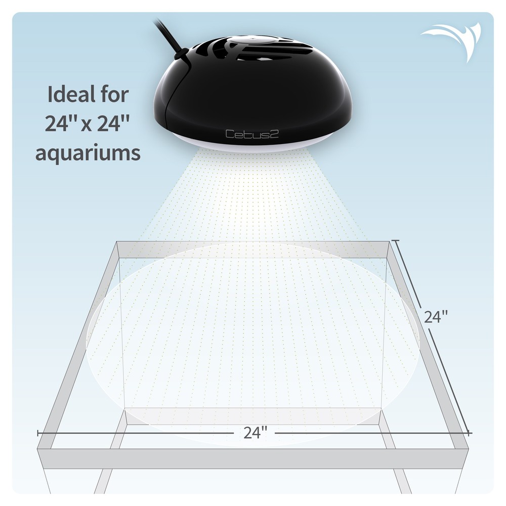 HM Electronics Cetus 2 Cetus2 Smart LED Marine/Reef Aquarium Lighting + Mount