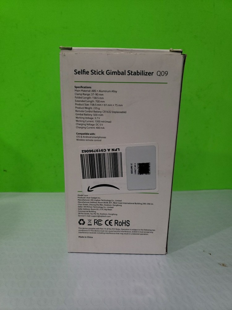 acer Gimbal Stabilizer 1-Axis for iPhone/Cell Phone Open Box