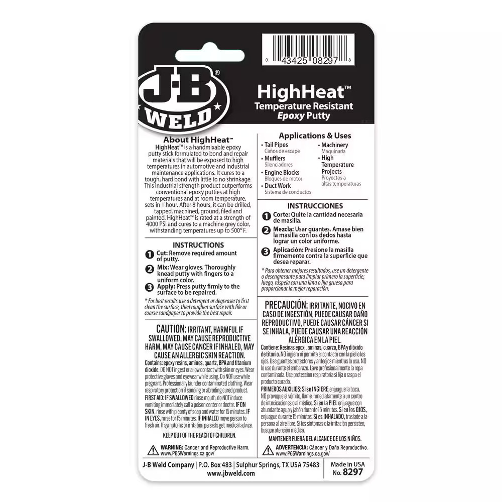 2 Oz. High Heat Adhesive Putty