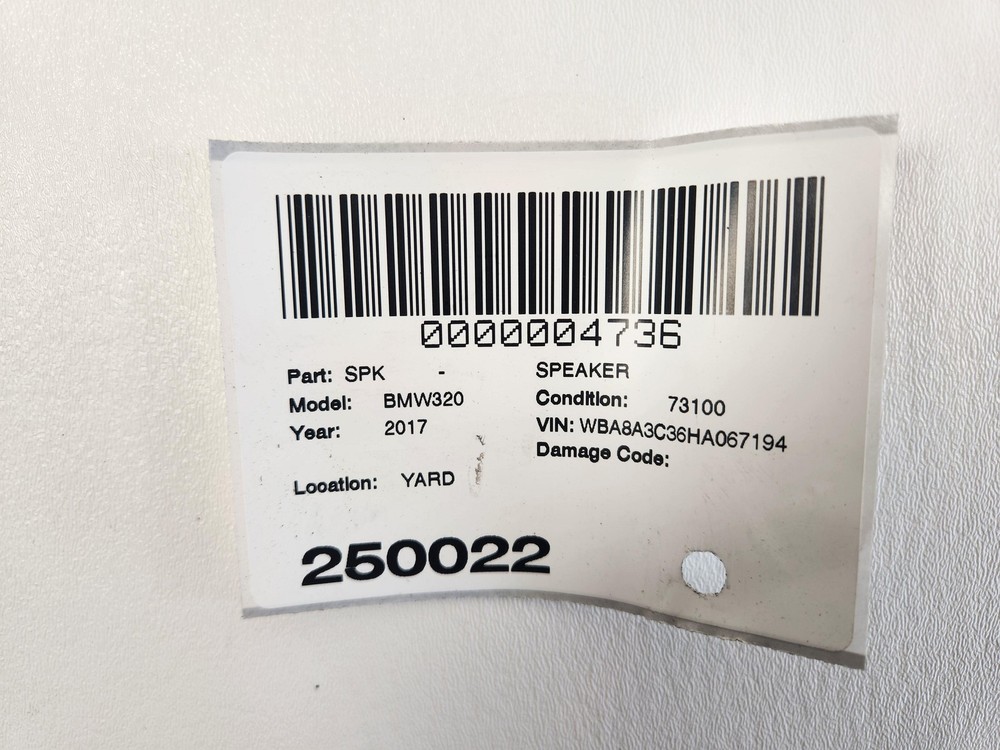 2013-2017 BMW 320 SERIES Speaker OEM