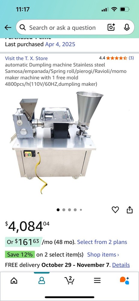 Automatic Empanada/Samosa/Perogi/Dumpling Machine