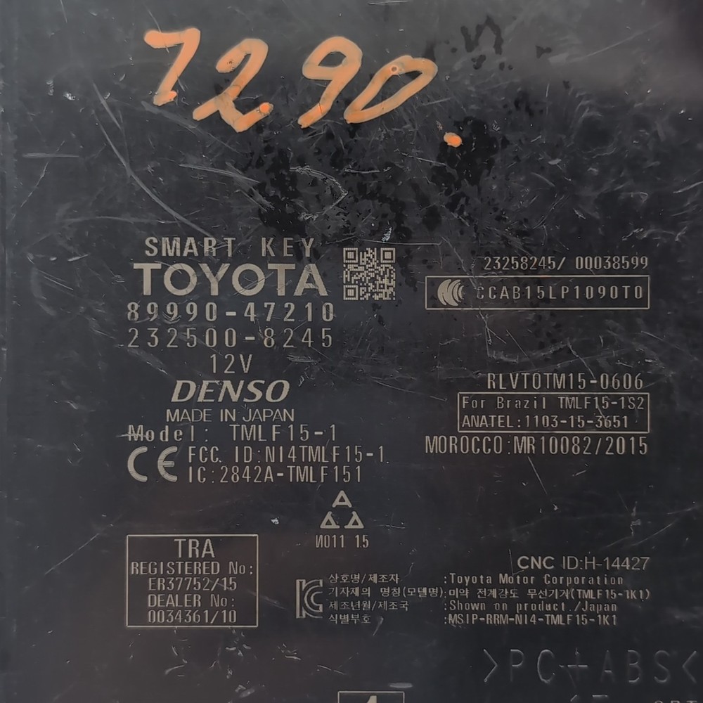 2016 2017 2018 TOYOTA PRIUS THEFT-LOCKING SECURITY CONTROL MODULE ECM ASSEMBLY