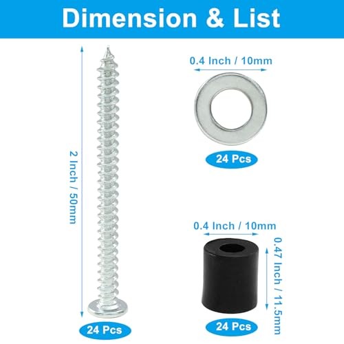 24 Set (72 Pieces) Pegboard Mounting Kit, Pegboard Spacers Pegboard