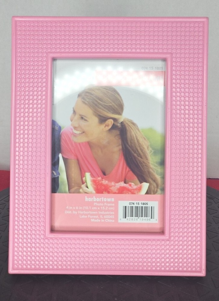 HarborTown Pink Textured 4x6 Photo Frame New