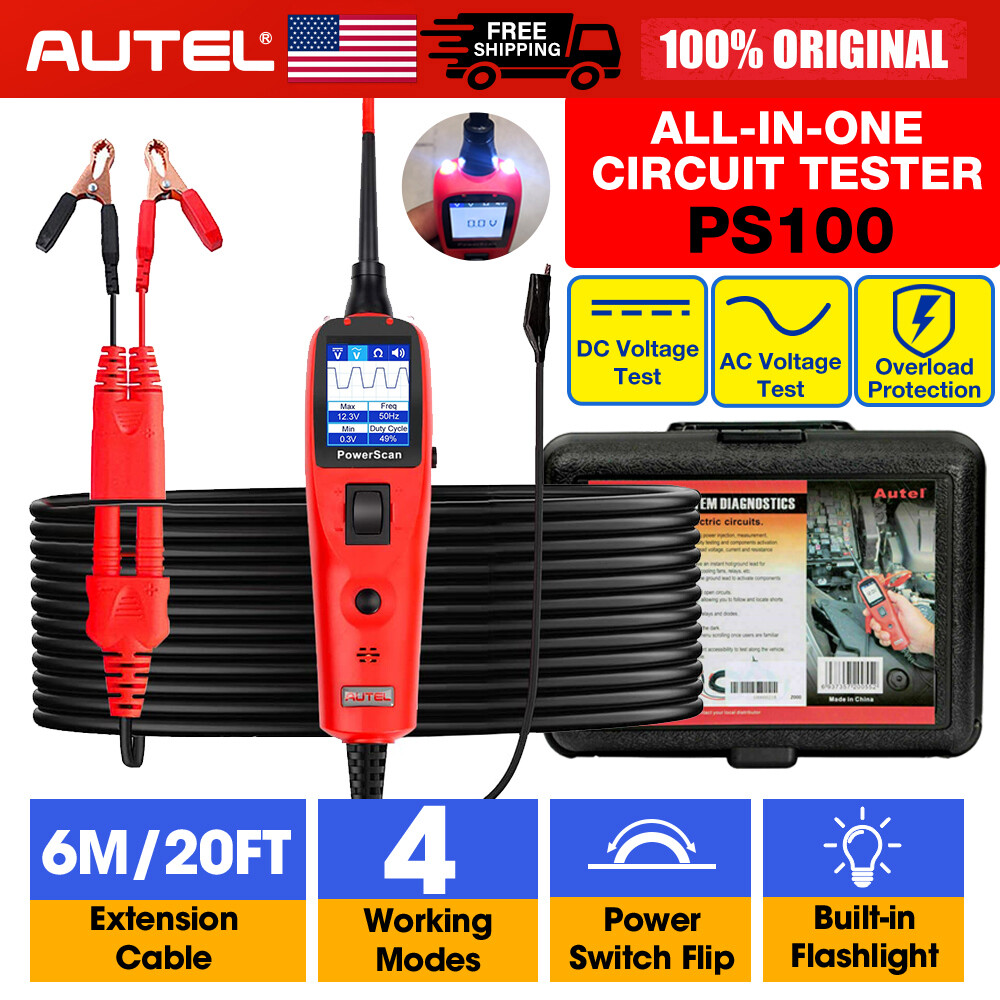 2025 Autel PowerScan PS100 Electrical Diagnostic 12V/24V Circuit Tester