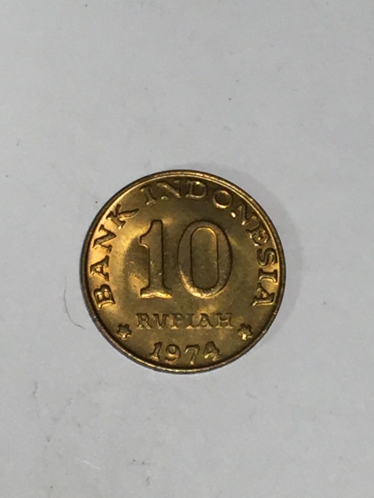 Monnaies, Indonésie 10 rupiah 1974