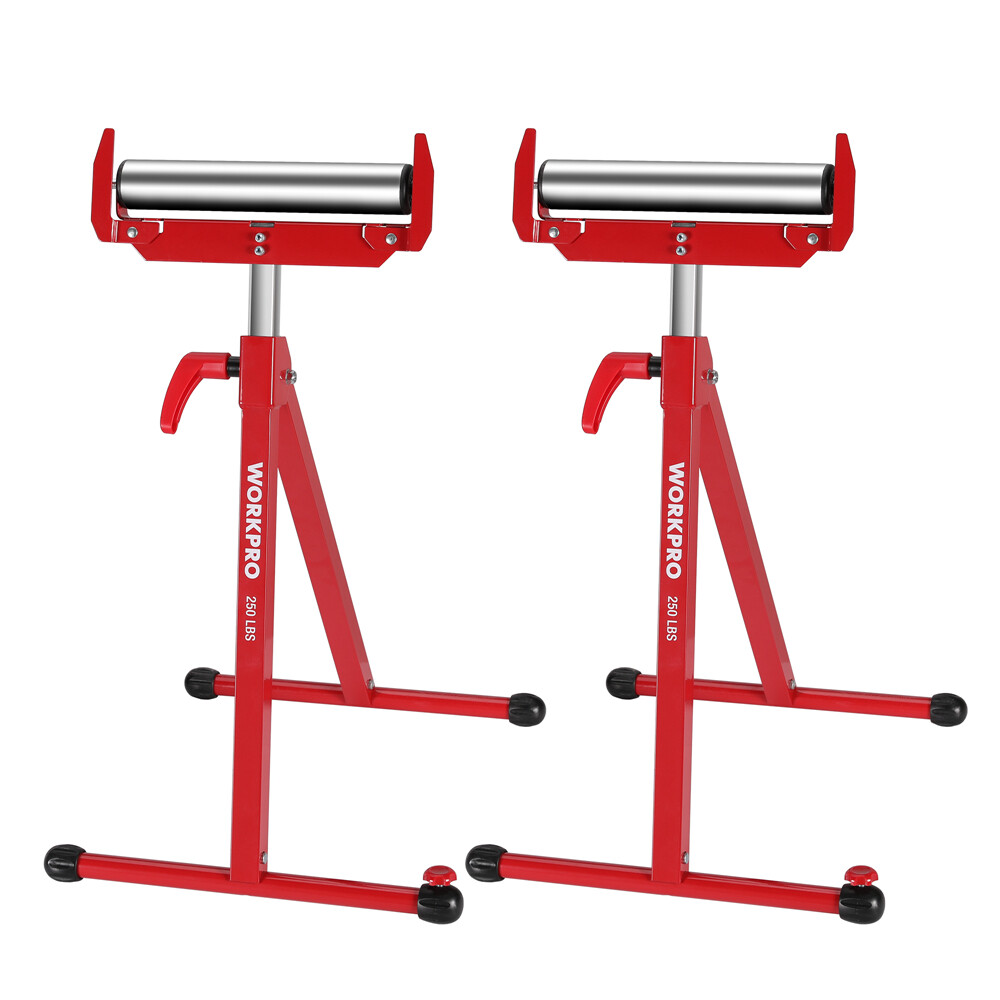 WORKPRO Adjustable Folding Roller Stand Height Heavy Duty 250LBS Load MAX 2-Pack