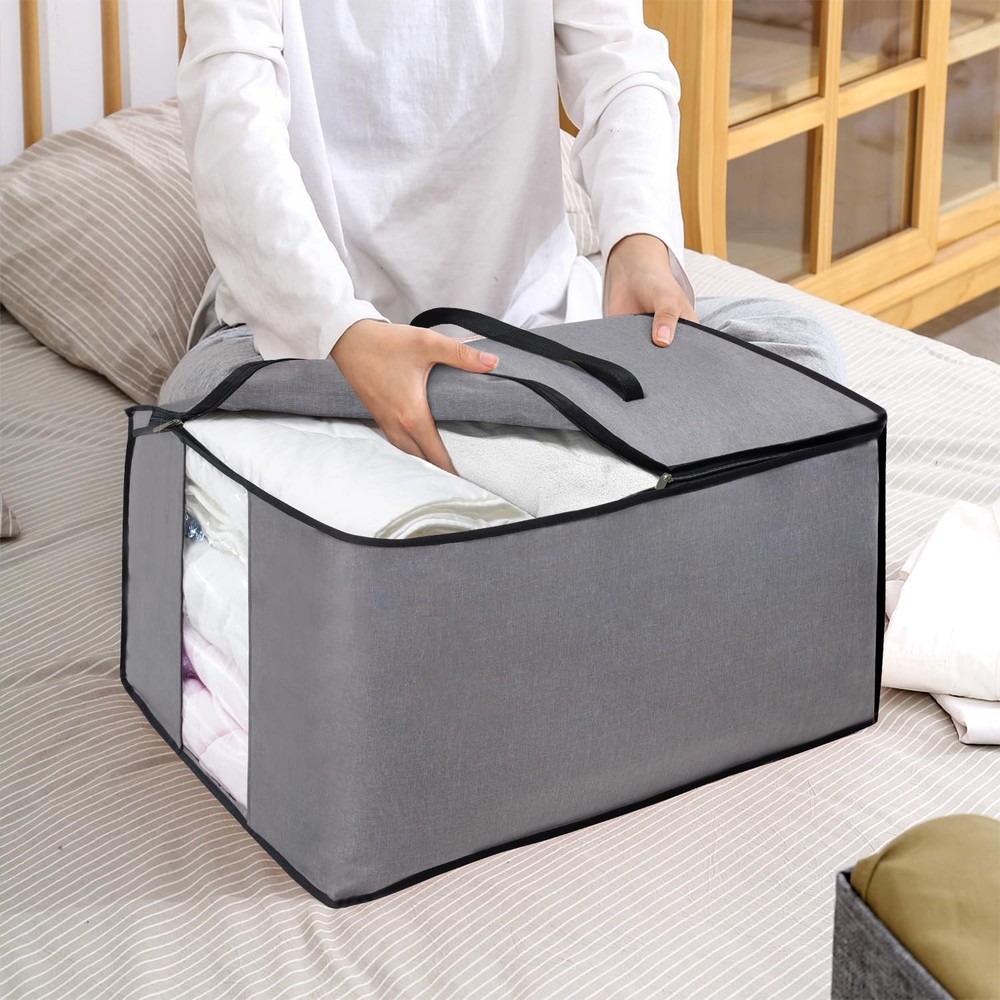 Thick Over Size Storage Bag, Folding Organizer Bag, Under Bed Storage, Colleg...