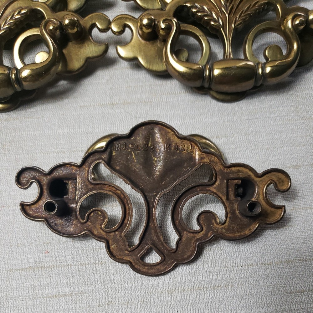 14 Vintage Chippendale Wheat Drawer Pull Handle 4-3/8” x 2-1/2” - 3” Centers