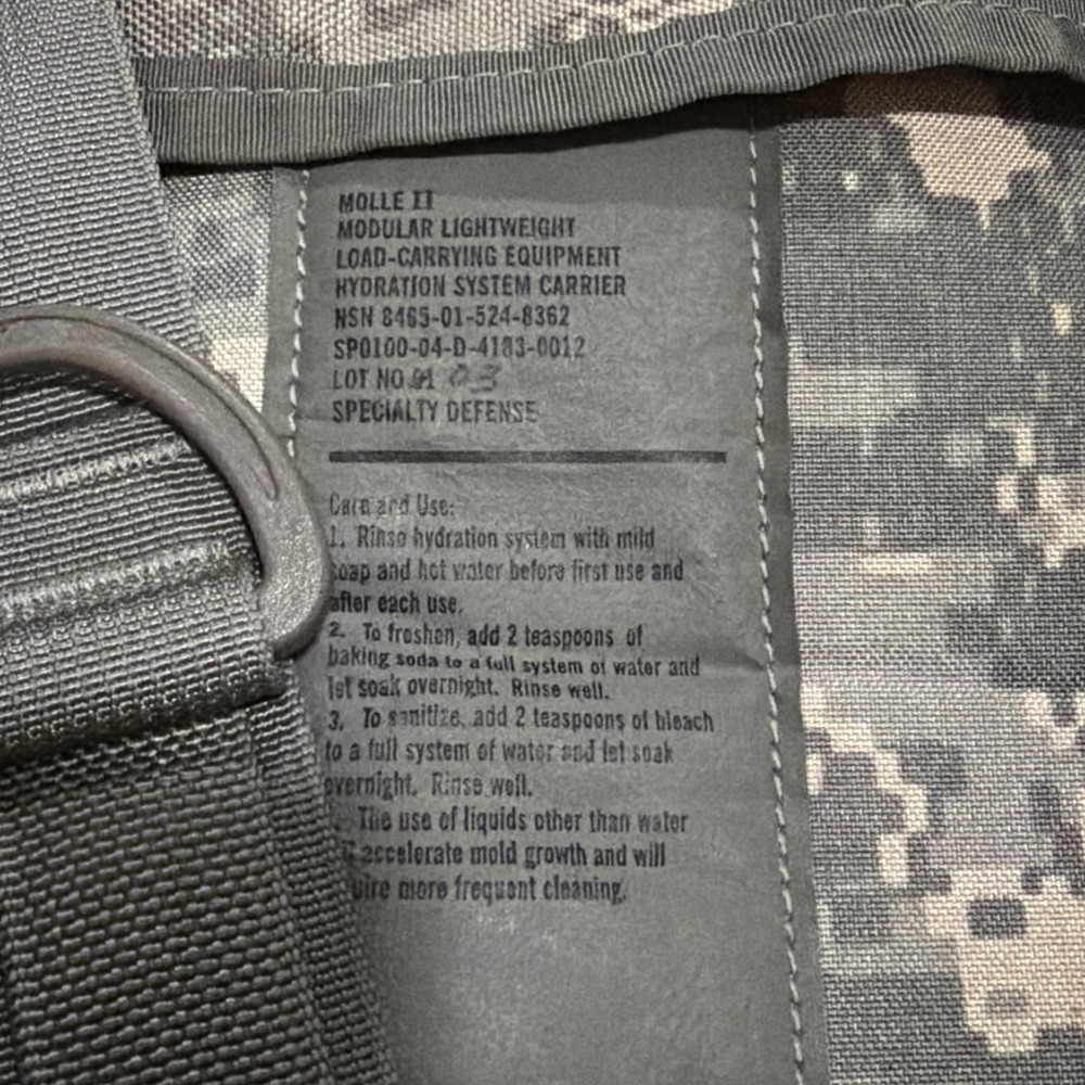 MILITARY MOLLE CAMELBACK MULE HYDRATION PACK Molle II