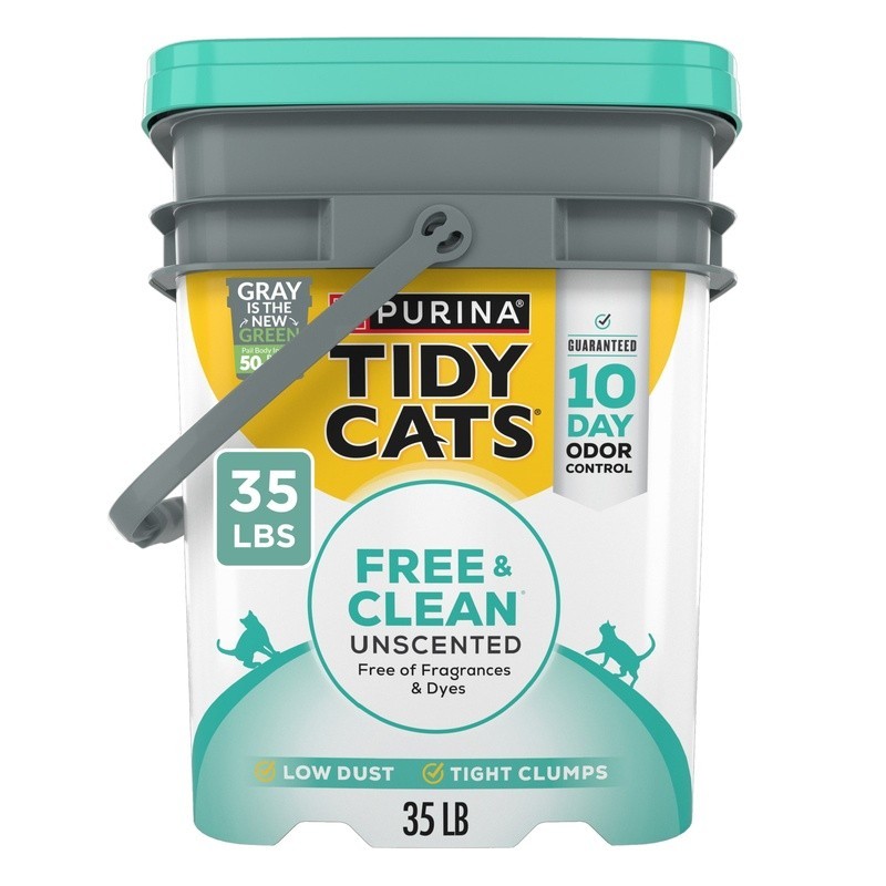 Unscented Cat Litter Clumping Low Dust Odor Control Activated Charcoal Multi Cat