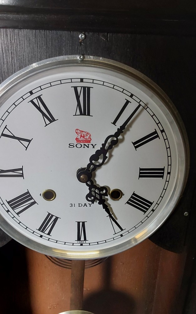 Vintage Sony 31 DAY Wall Clock - Needs work - Beautiful Details