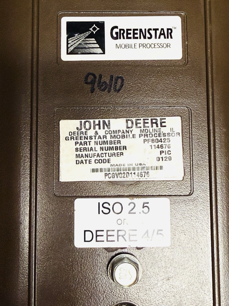John Deere Greenstar Mobile Processor Brown Box PF80425
