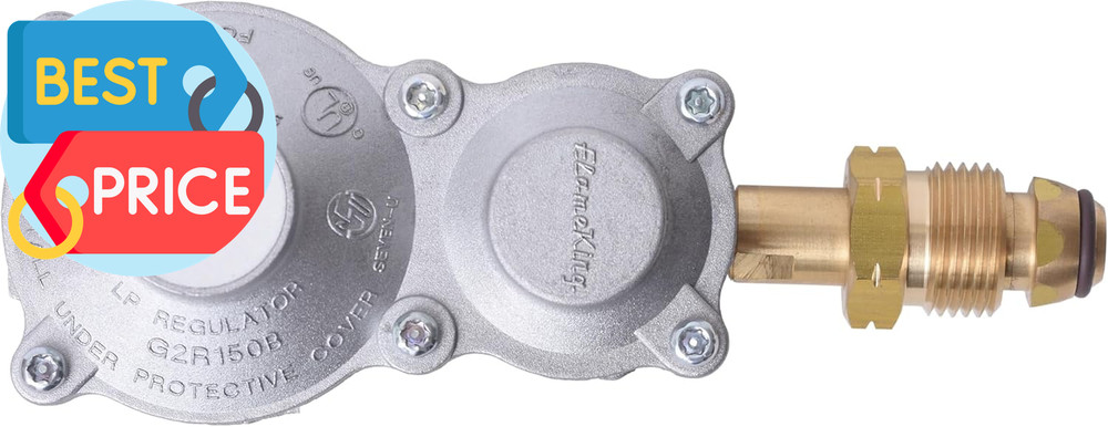 2 Stage Propane LP Horizontal Super Compact Regulator with POL for RV Vans