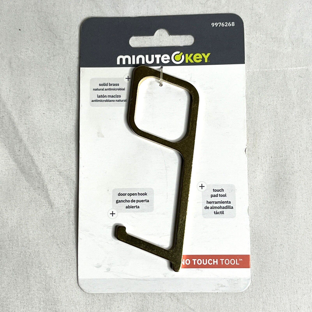 No Touch Tool Minute Key Solid Brass Open Doors Touch Pads Compact