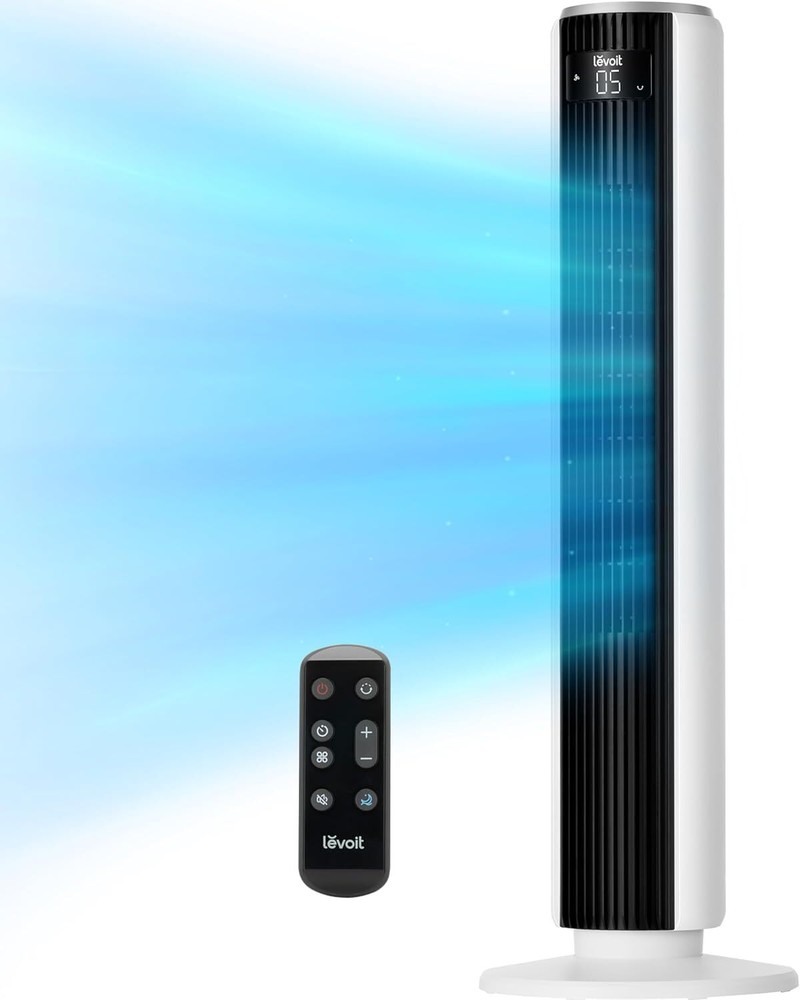 Upright Fan Remote Control for Bedroom, 5 Speeds, 4 Modes