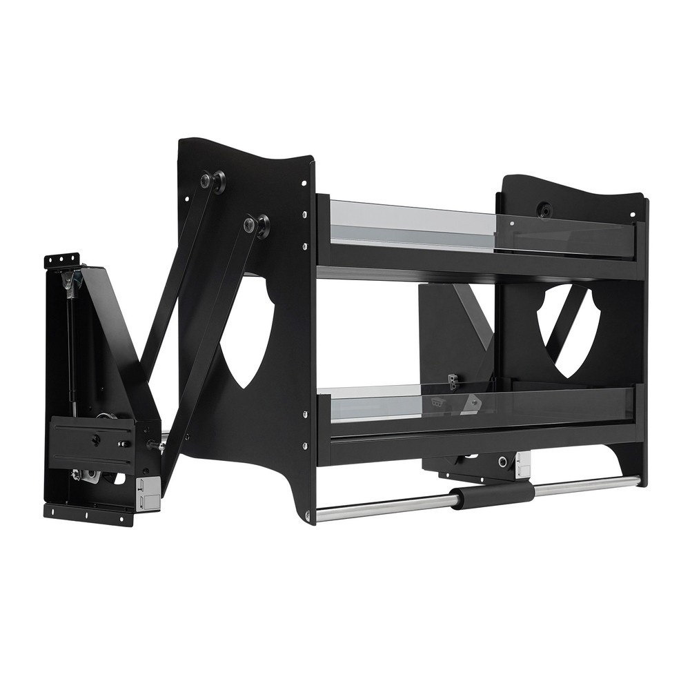 Pull Down Cabinet Organizer, 2 Tier Kitchen Cabinet Pull Down Shelf, Pull Out