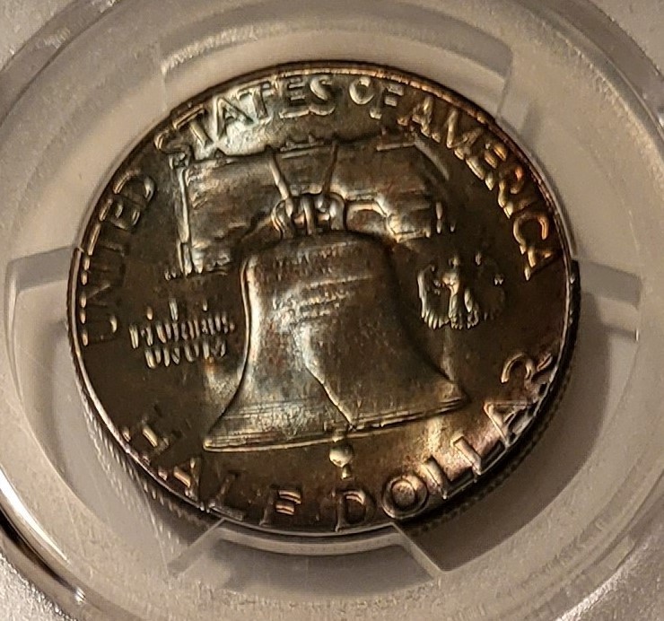 1958 Franklin Half Dollar MS66 PCGS Nicely Toned