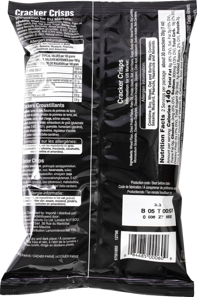 (2 pack Bronner Bros Cracker Crisps 10.6 oz