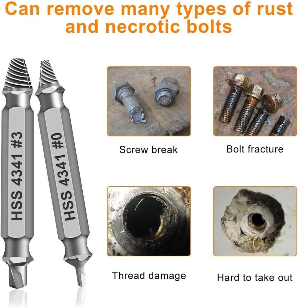 Damaged Screw Extractor Set, Stocking Stuffer Gift Tool for Men Dad Husband