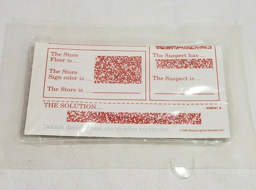 Waddingtons games Mystery #1 Replacement sealed 1989 RARE