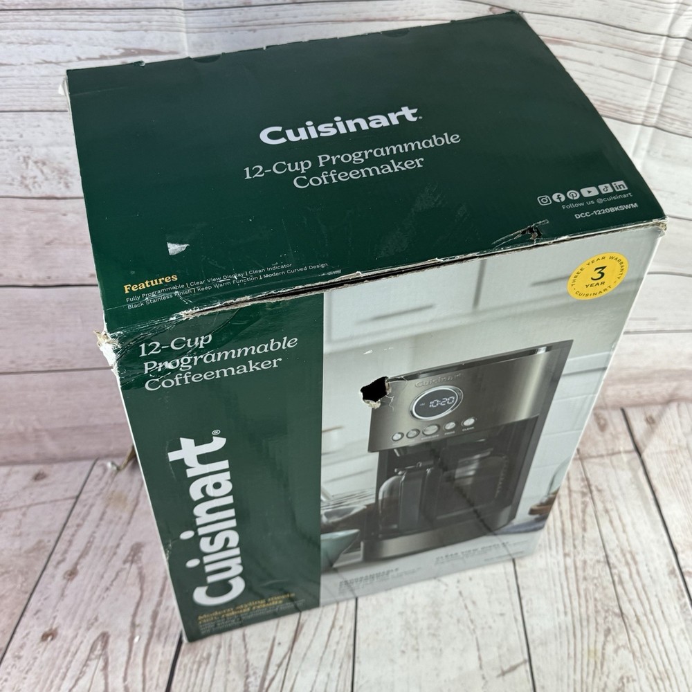 Cuisinart Stainless Steel 12 Cup Coffee Maker Programmable Brew Machine