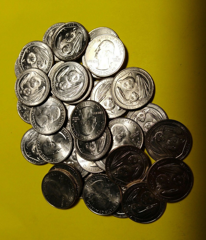 2020 American Samoa P & D Quarter Roll (40 Coins)  BAT COINS