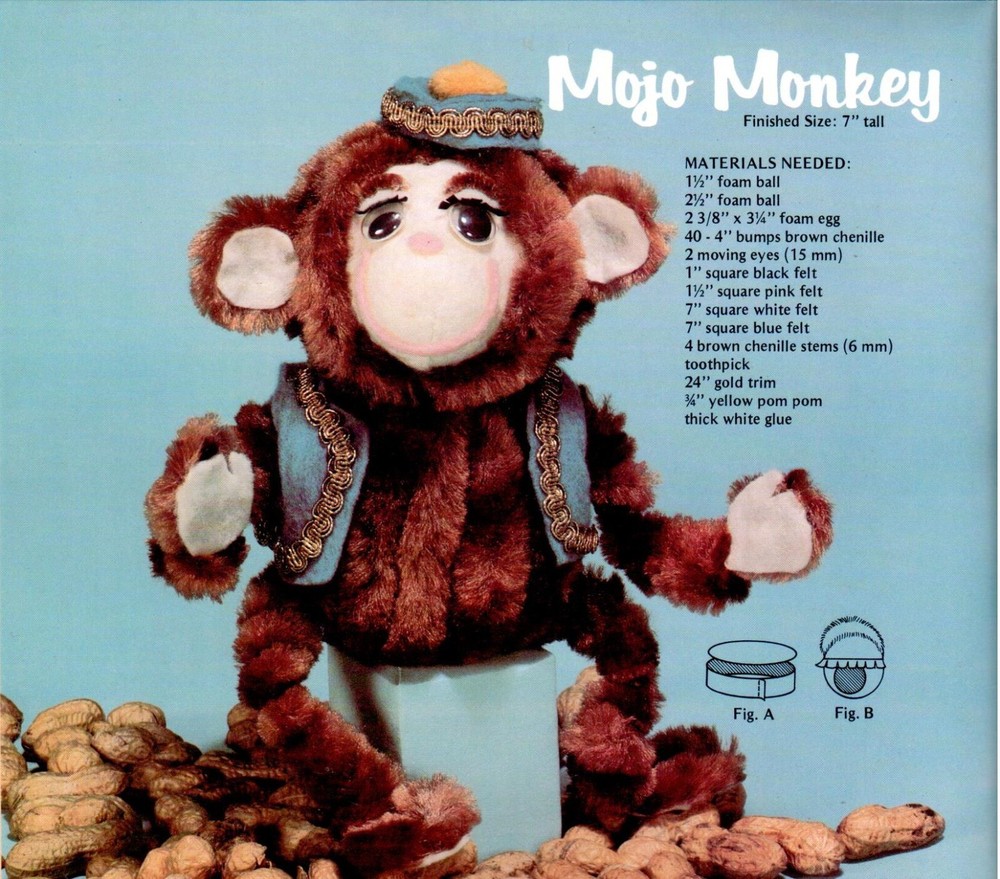 Chenille Circus VTG 1970's Doll & Animal Making Craft Projects Patterns Book