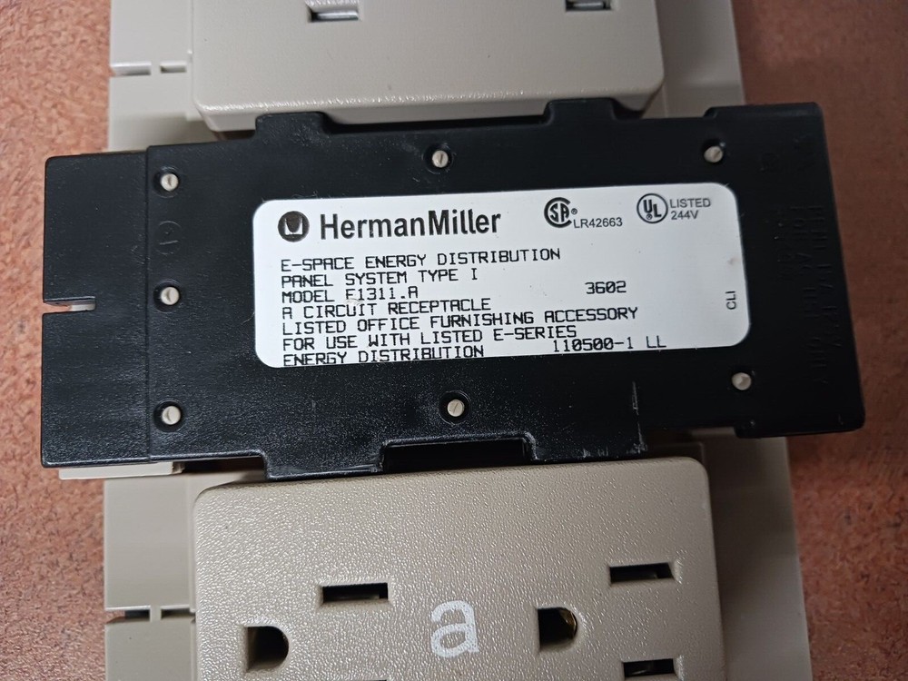 3X - HERMAN MILLER E-Space Receptacles, E1311.A, E1311.B, E1311.C, E1311.D GRAY