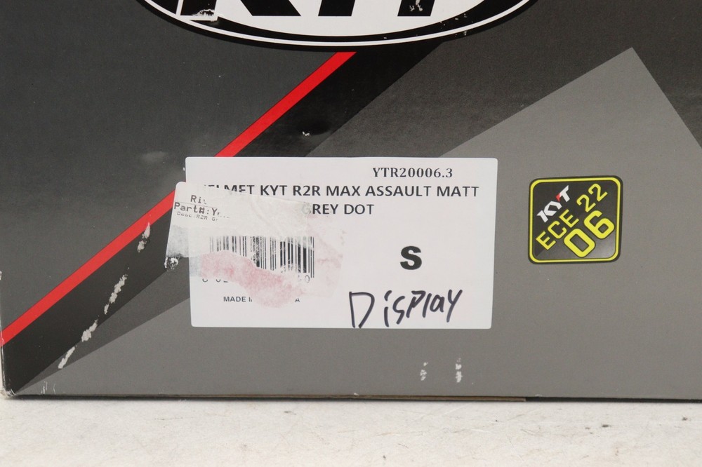 KYT R2R Assault Matte Silver Helmet SMALL S