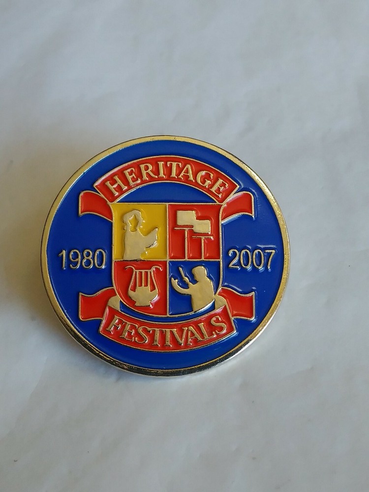 Heritage Festivals Lapel Hat Jacket Pin 1980 2007