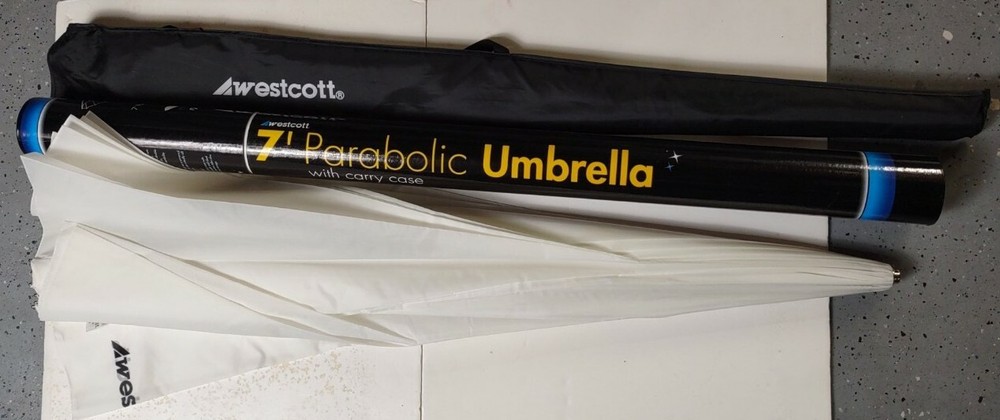 Westcott 7' White Diffuser Parabolic Umbrella #4632