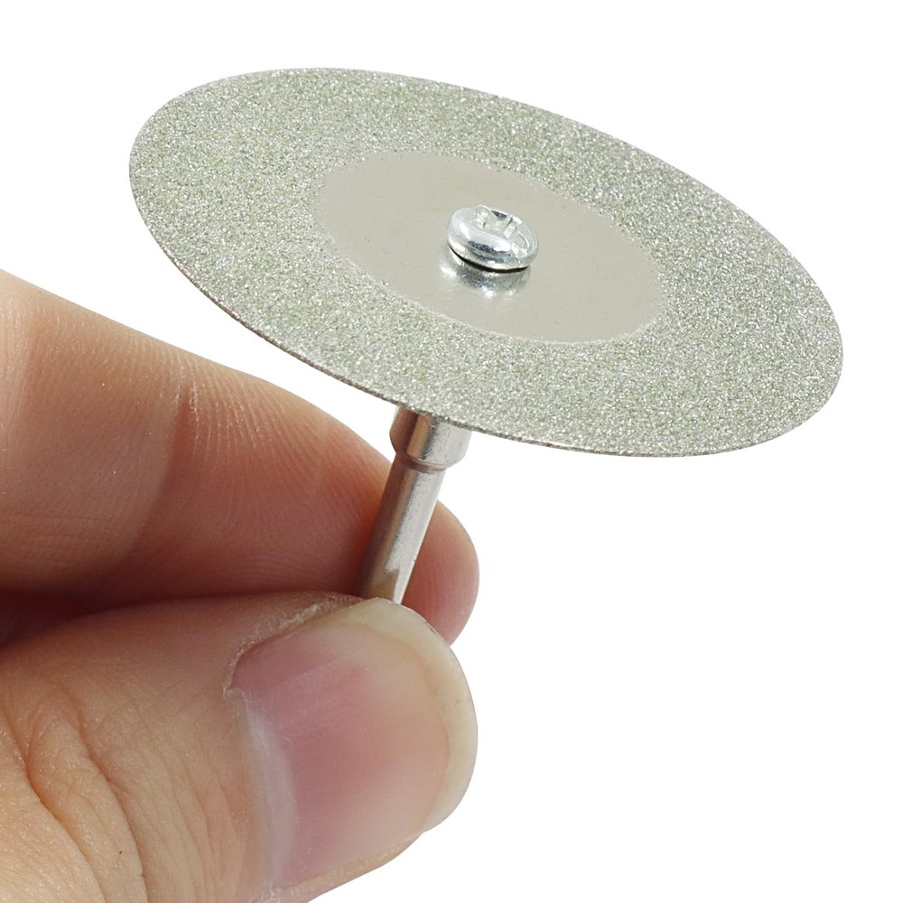 12 Pack 40mm Mini Diamond Coated Cutting Off Wheels Discs, Silver Rotary Tool...