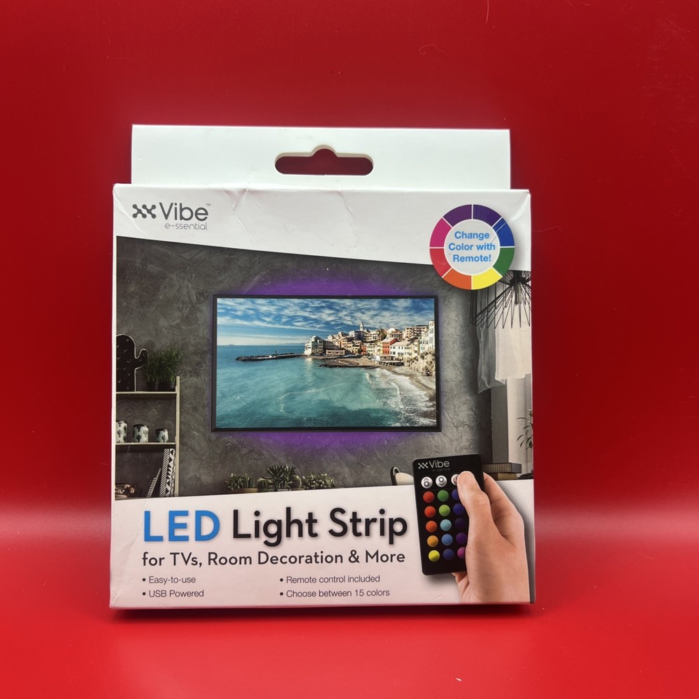 Vibe e-ssential LED Multicolor Light Strip FB-LED16 Remote Control USB Powered