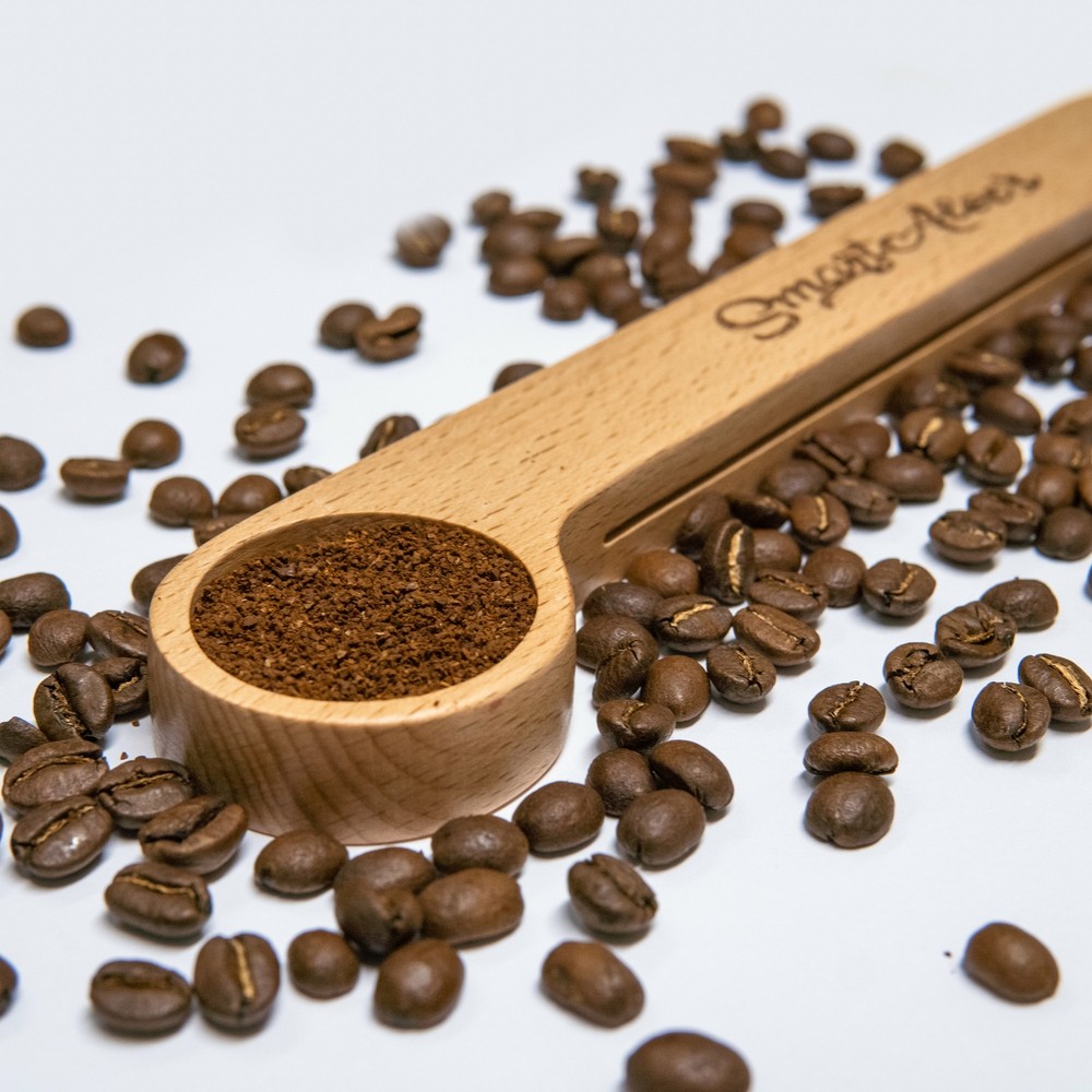 Beechwood Coffee Scoop and Bag Clip 3 Pack