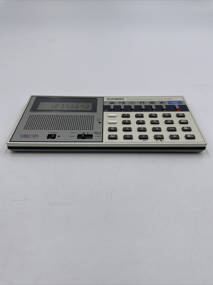 Casio Voice TA-1000 Calculator & Clock Box 1983