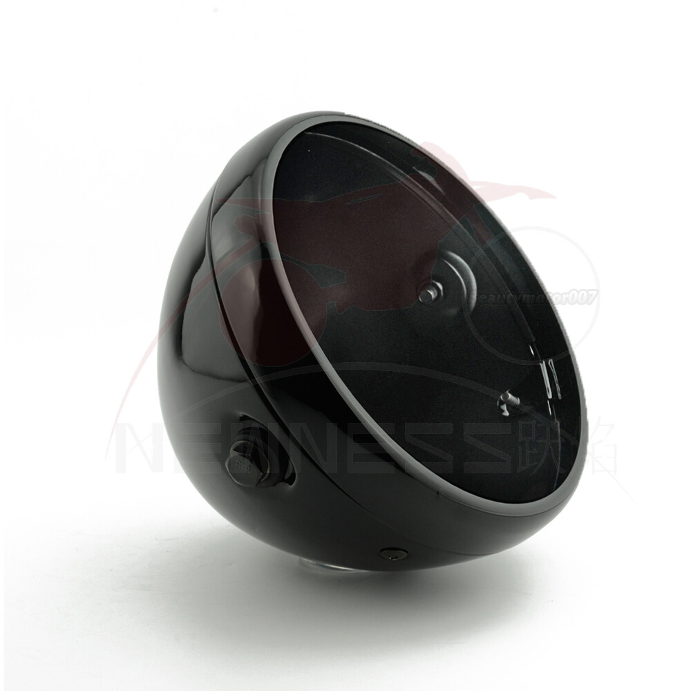 7" Motorcycle Headlight Round Housing Headlamp Light Bucket Shell Side Mount