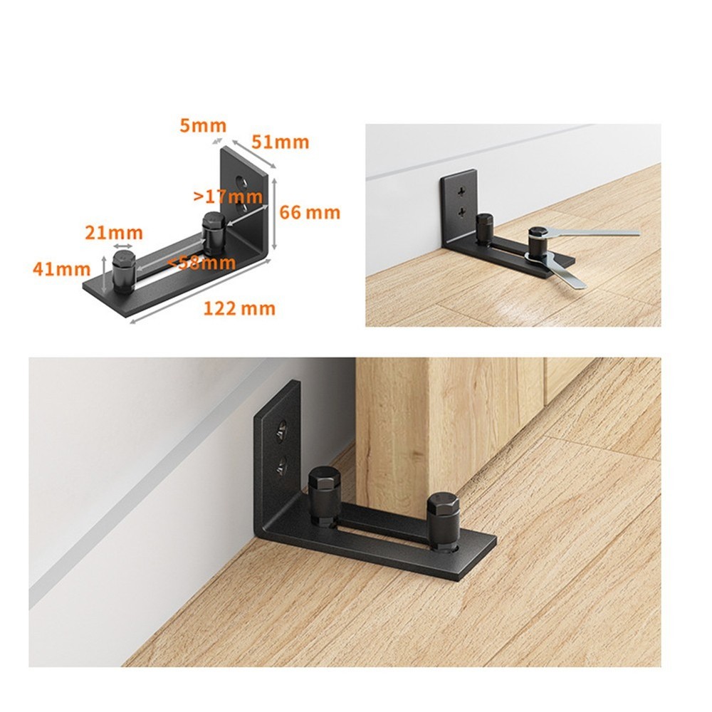 Heavy Duty Adjustable Floor Guide for Barn Doors Enhanced Functionality