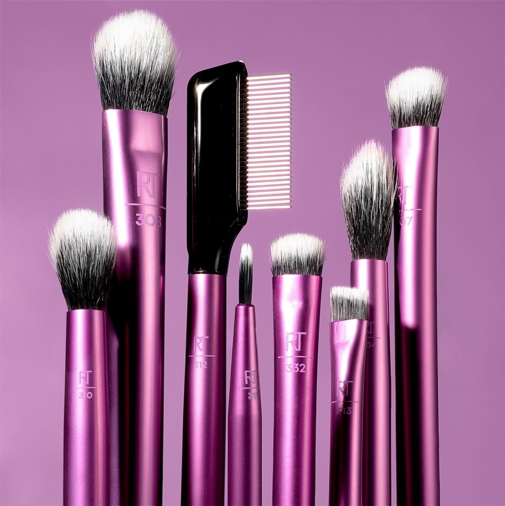 Real Techniques 8 Piece Everyday Eye Essentials Makeup 8 Set, Purple