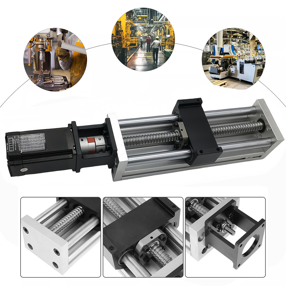 0.05mm Precision Ballscrew Slide Table 57 Motor Kit,90mm Wide Linear Module CNC