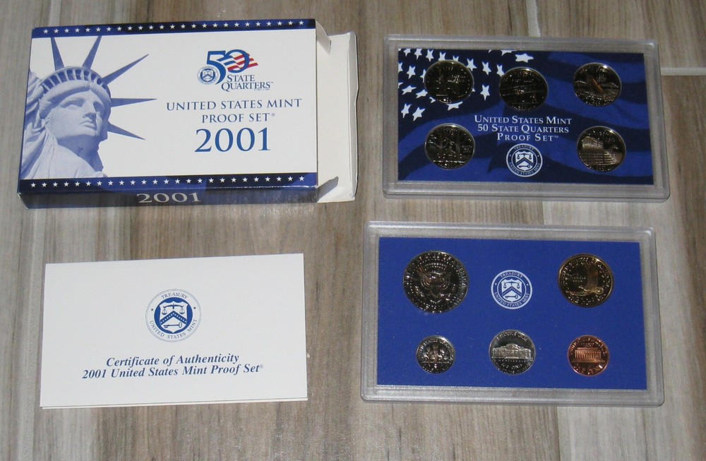 2001 US Proof Set with Box and COA